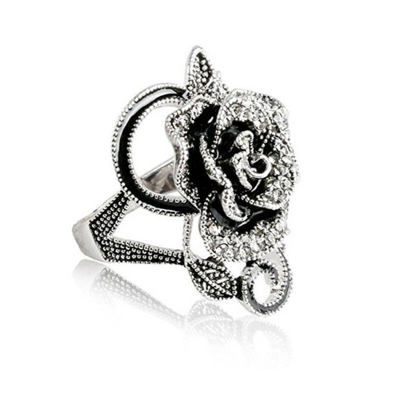 Flower 925 Silver Wedding Ring New - Picture 4 of 4